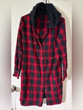 Killstar Hooded Plaid Cardigan